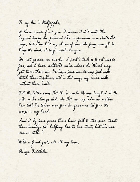 A letter from a bard