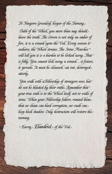 A letter before leaving A letter before leaving